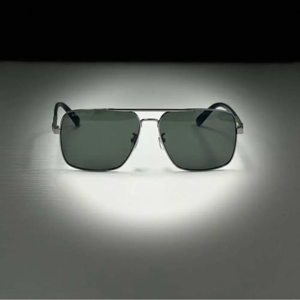 Men’s Gucci Metallic Gray Sunglasses
